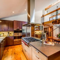 Sustainable Bamboo Kitchen Modern Style Residential Kitchen Remodel With Countertops Large View