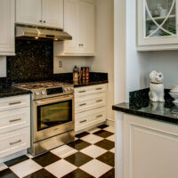 Black and White Traditional Kitchen