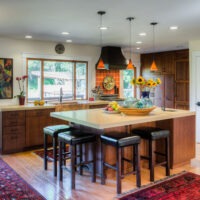 Light Brown Bamboo Kitchen Cabinets